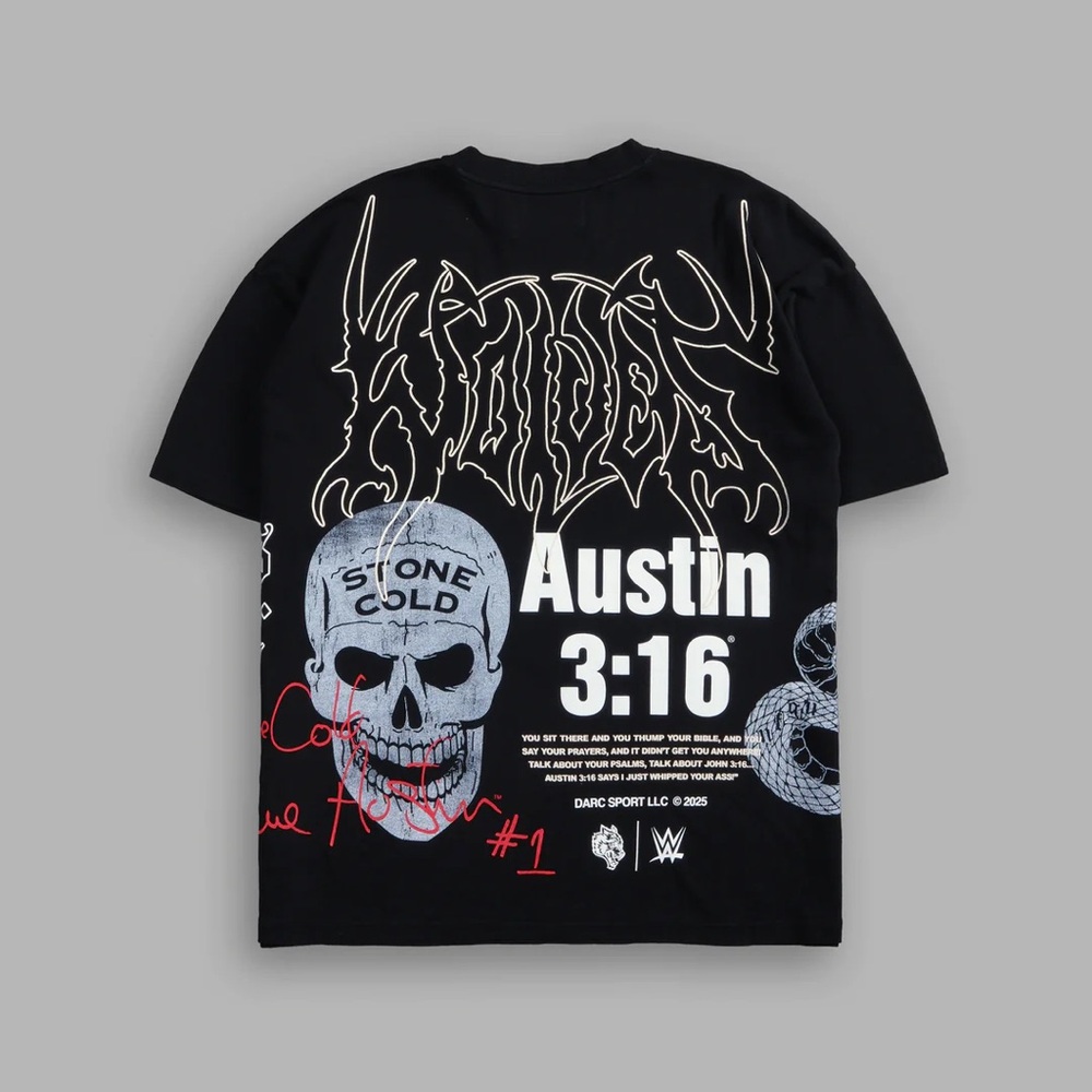 Darc sport AUSTIN 3:16 "PREMIUM" OVERSIZED TEE IN BLACK